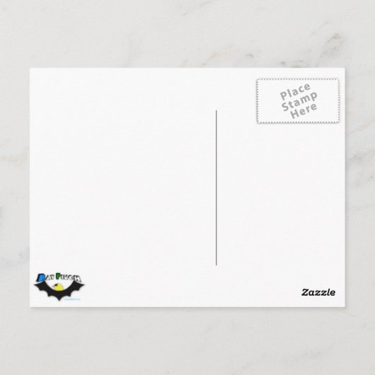 Raven in de nacht briefkaart (Achterkant)