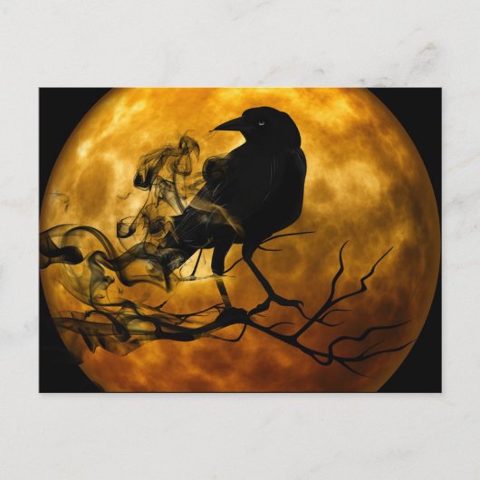 Raven in de nacht briefkaart (Voorkant)