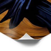 Raven in de oude eik in een sterrennacht perfect poster (Hoek)