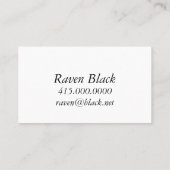 Raven in de Runestone Visitekaartje (Achterkant)