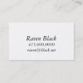 Raven in de Runestone Visitekaartje (Achterkant)