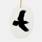 Raven in Flight Bird Print Keramisch Ornament (Voorkant)