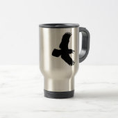 Raven in Flight Bird Print Reisbeker (Voorkant rechts)