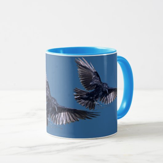 Raven in Flight Wildlife Lover Mok (Voorkant rechts)