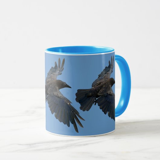 Raven in Flight Wildlife Lover Mok (Voorkant rechts)