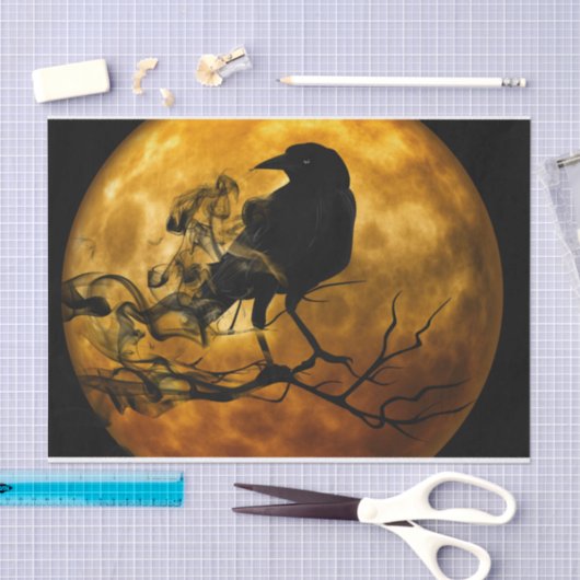 Raven in het motorlicht tissuepapier (Craft)