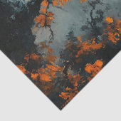 Raven in mistige herfstbosontkoppeling tissuepapier (Detail)