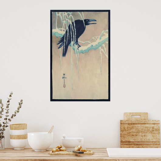 Raven in Snow Poster (Keuken)