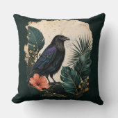 Raven in the Emerald Garden Kussen (Voorkant)