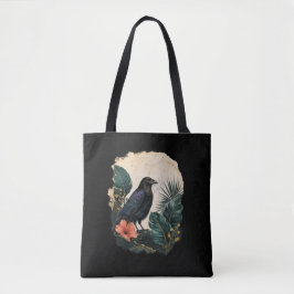 Raven in the Emerald Garden Tote Bag