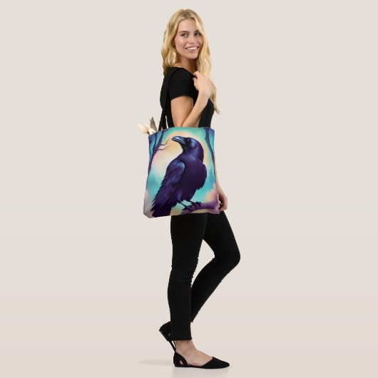 Raven in the moonlight Halloween  Tote Bag (Op model)