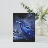 Raven in Tombstone Briefkaart (Staand voorkant)