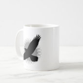 Raven in vlucht koffiemok (Voorkant links)