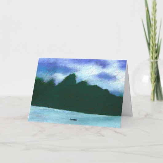 Raven in Winter Kaart (Achterkant)