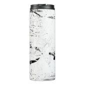 Raven in zwart en wit thermosbeker (Achterkant)