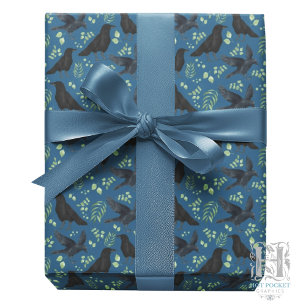 Raven Inpakpapier in Blauw