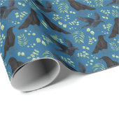 Raven Inpakpapier in Blauw (Rol Hoek)
