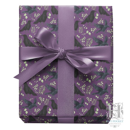 Raven Inpakpapier in Paars
