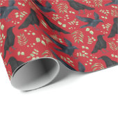 Raven Inpakpapier in Rood (Rol Hoek)