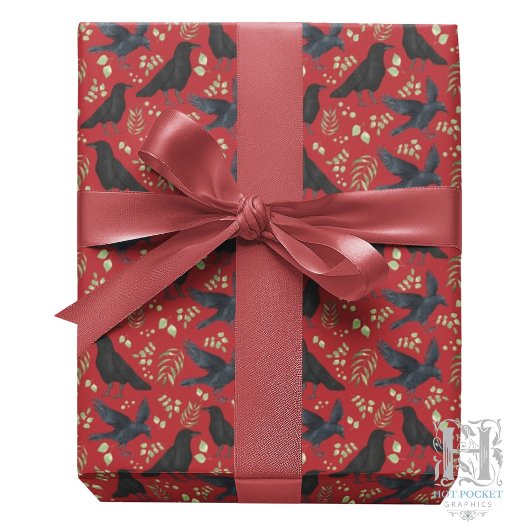 Raven Inpakpapier in Rood