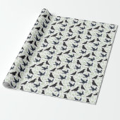Raven Inpakpapier in Wit (Uitgerold)