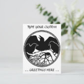 Raven Invitations Personalized Native Art Kaart (Staand voorkant)