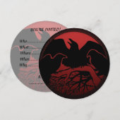 Raven Invitations Personalized Native Art Kaart (Voorkant / Achterkant)
