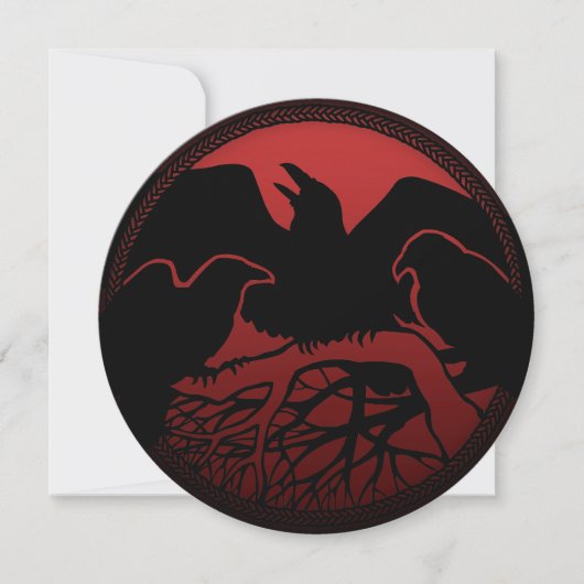 Raven Invitations Personalized Native Art Kaart (Voorkant)