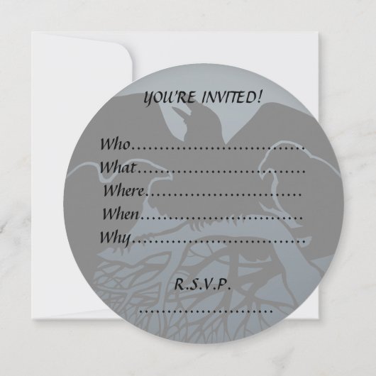 Raven Invitations Personalized Native Art Kaart (Achterkant)