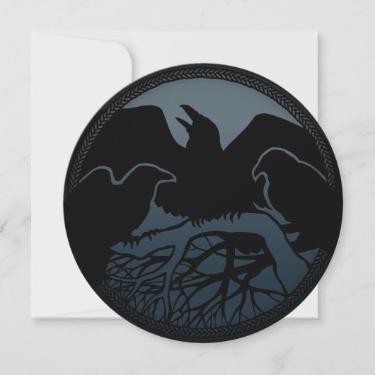 Raven Invitations Personalized Native Art Kaart (Voorkant)
