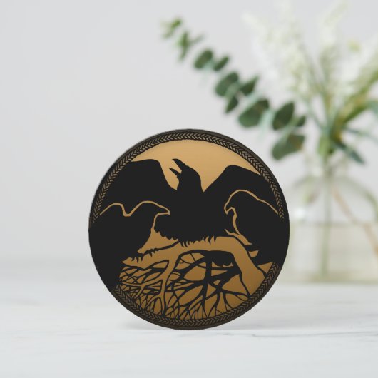 Raven Invitations Personalized Native Art Kaart (Staand voorkant)