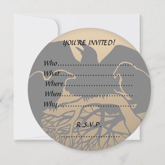 Raven Invitations Personalized Native Art Kaart (Achterkant)