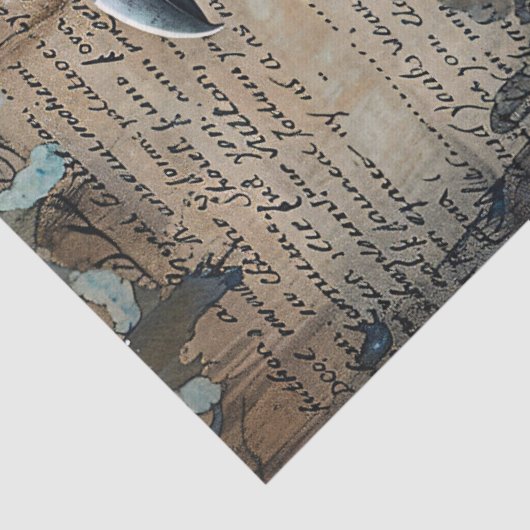 Raven  kalligrafie decoupage weefsel tissuepapier (Detail)