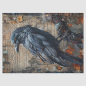 Raven  kalligrafie decoupage weefsel tissuepapier (Voorkant)