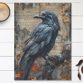 Raven  kalligrafie decoupage weefsel tissuepapier