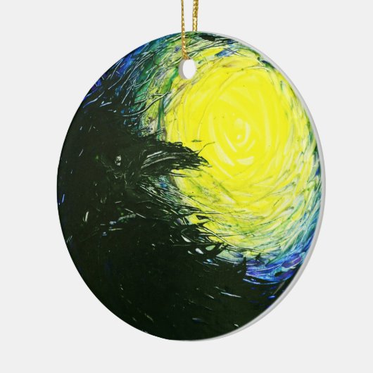 Raven Keramisch Ornament (Links)