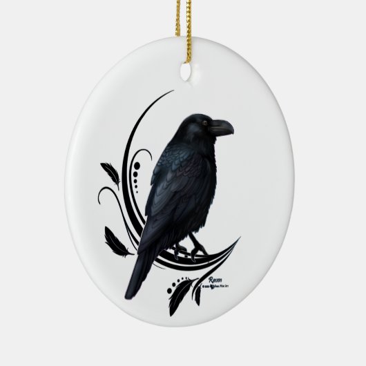 Raven Keramisch Ornament (Rechts)