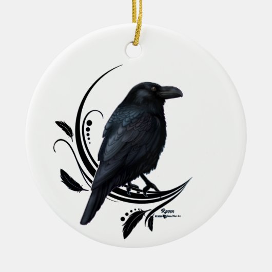Raven Keramisch Ornament (Voorkant)