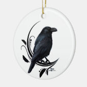Raven Keramisch Ornament (Links)