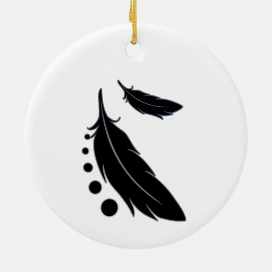 Raven Keramisch Ornament (Achterkant)
