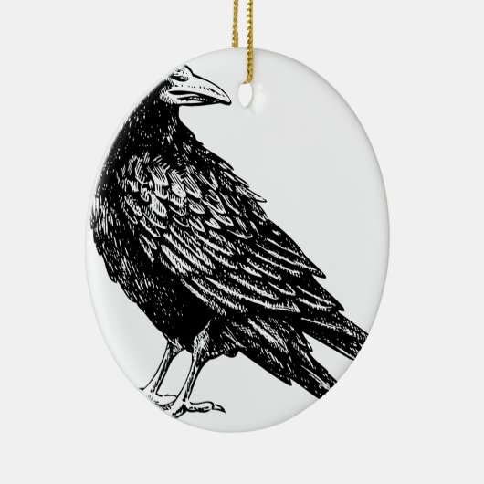 Raven Keramisch Ornament (Rechts)