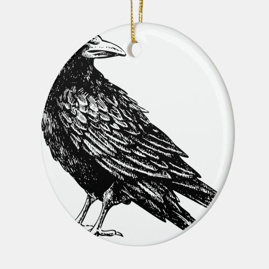 Raven Keramisch Ornament (Links)