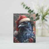 Raven Kerstmis Briefkaart (Staand voorkant)