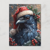 Raven Kerstmis Briefkaart (Voorkant)