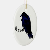 Raven kerstversiering keramisch ornament (Rechts)