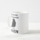 Raven kijk naar mijn intelligentie Raven Koffiemok (Voorkant links)