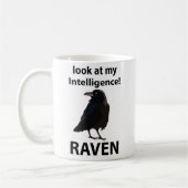 Raven kijk naar mijn intelligentie Raven Koffiemok (Links)