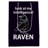 Raven kijk naar mijn intelligentie Raven Medium Cadeauzakje (Achterkant)