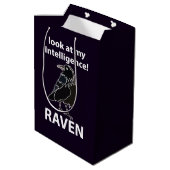 Raven kijk naar mijn intelligentie Raven Medium Cadeauzakje (Achterkant Gekanteld)