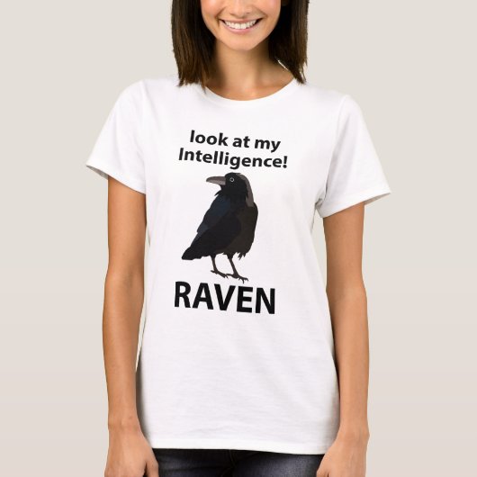 Raven kijk naar mijn intelligentie Raven T-shirt (Voorkant)